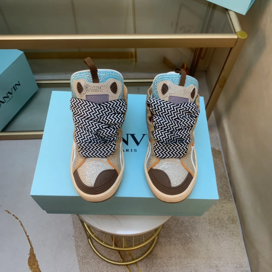 💰620. Lanvin LANVIN. 22 colors: nubuck fabric, breathable mesh, cowhide feet! Same style for men and women: sizes 35-46! High and low versions!